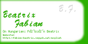 beatrix fabian business card